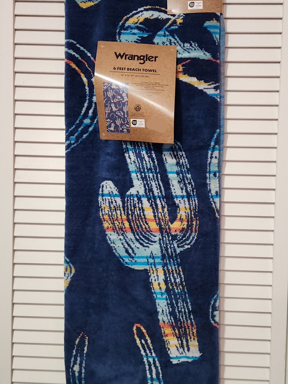 Wrangler Navy Western Beach Towel